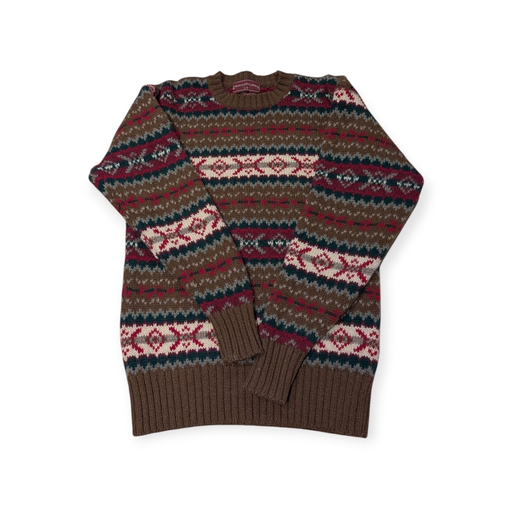 🐻Vtg Ralph Lauren X Chaps 100% Pure Wool Knit Fairisle Sweater🐻